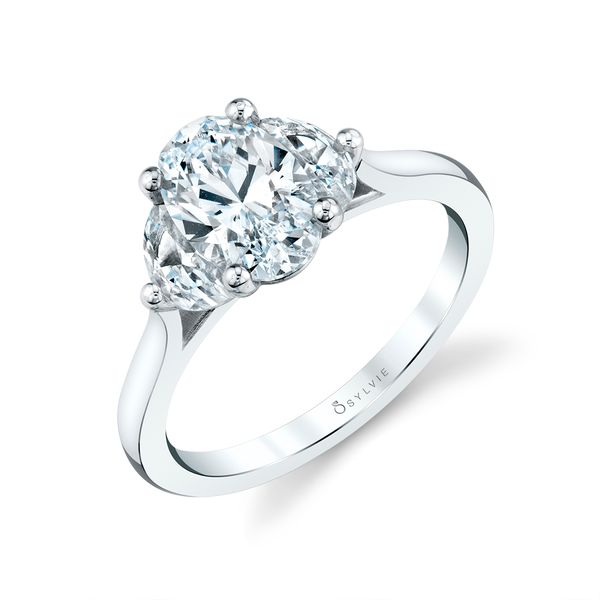 Three Stone Engagement Ring - Melisandre Cellini Design Jewelers Orange, CT