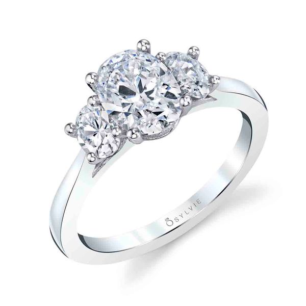 Three Stone Engagement Ring - Guinevere Cellini Design Jewelers Orange, CT