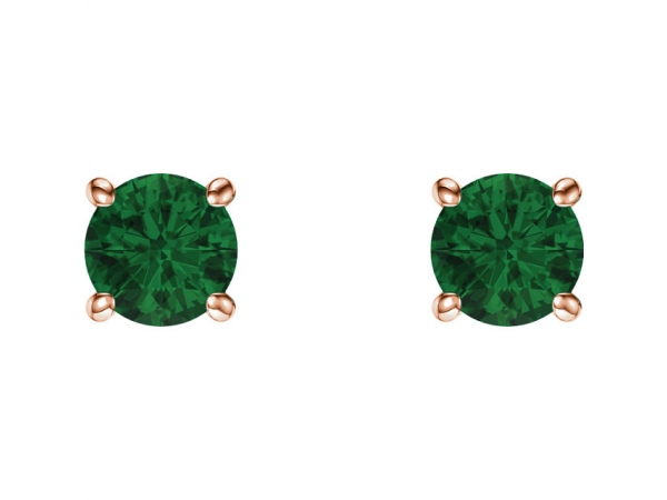 Lab Created Emerald Earrings 1874 70184 P Gemstone From Gemstone Earrings Lab Created Emerald Image 2