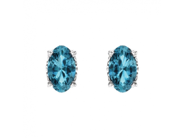 Blue Zircon Earrings 1920 125 P From Diamonds Direct St Earrings Blue Zircon Image 2