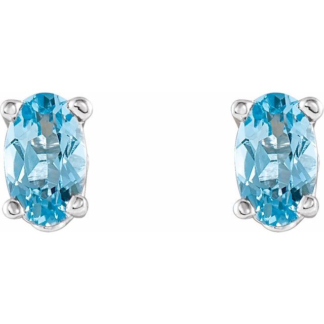 Aquamarine Earrings 1920 104 P Gemstone From Mccoy Gemstone Earrings Aquamarine Image 2