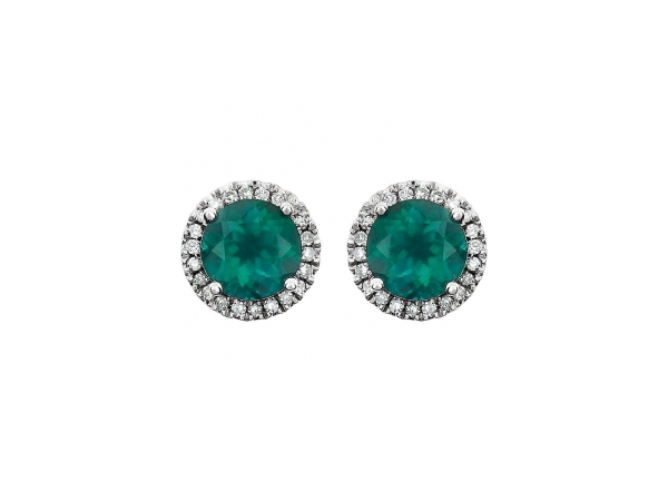 Lab Created Emerald Earrings 651302 70005 P From Holly Diamond Earringany Gemstone Earrings Shire Topaz Aquamarine Morganite Ruby Lab Created Emerald