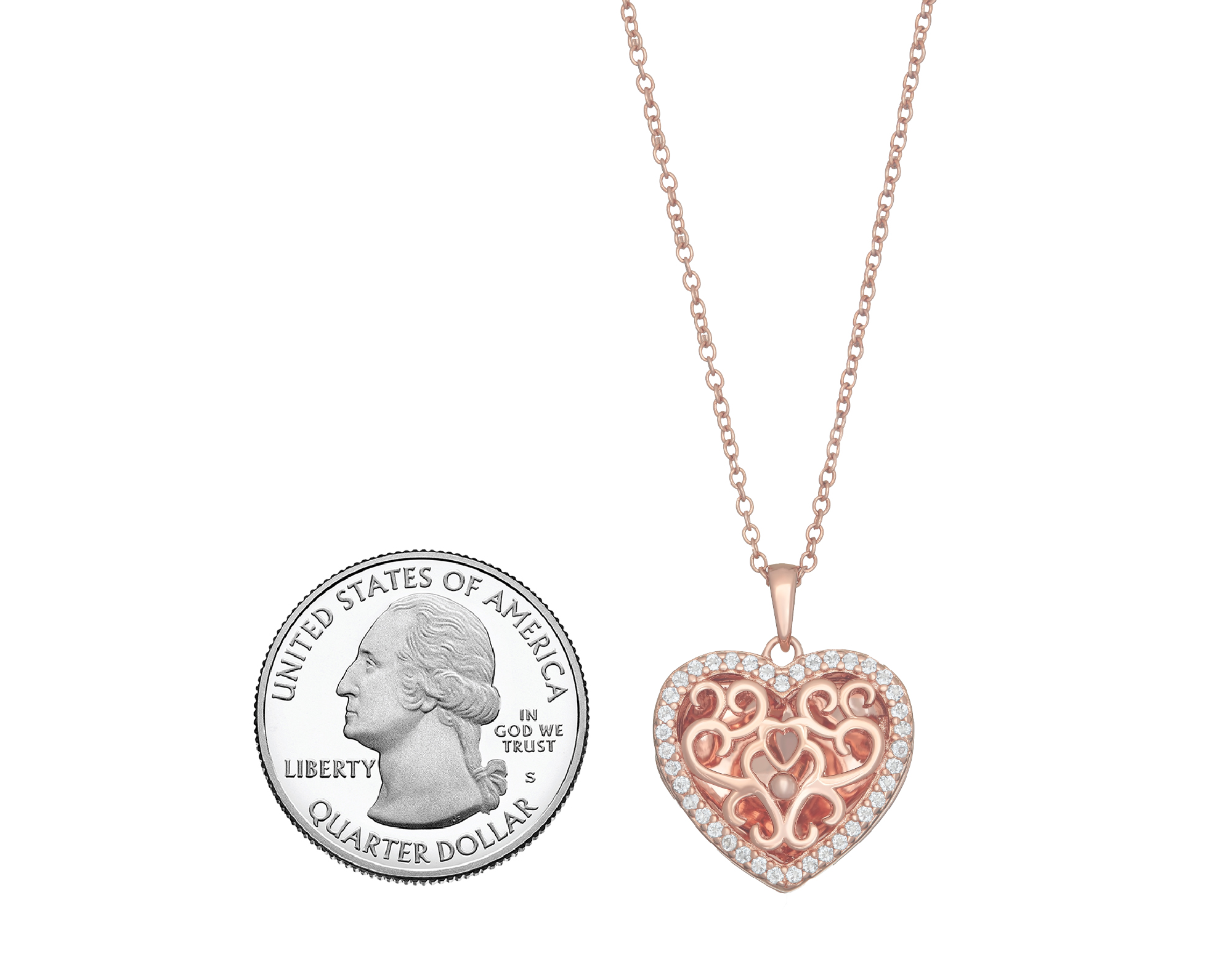 With You Lockets Mary Rose Gold-Plated 